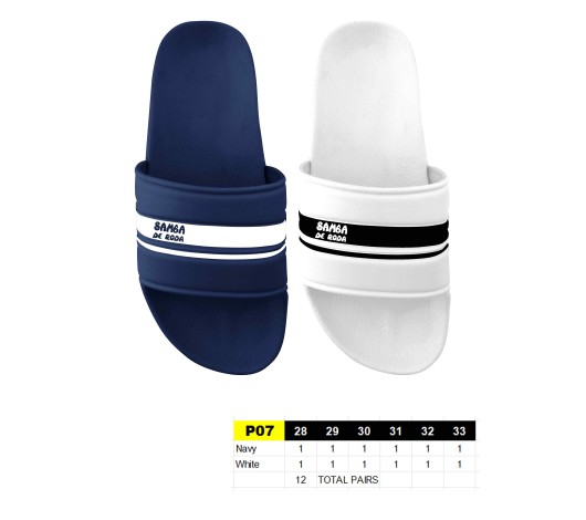 P07 - Claquettes Enfants - du 27 au 32 - 2 couleurs - 12 paires